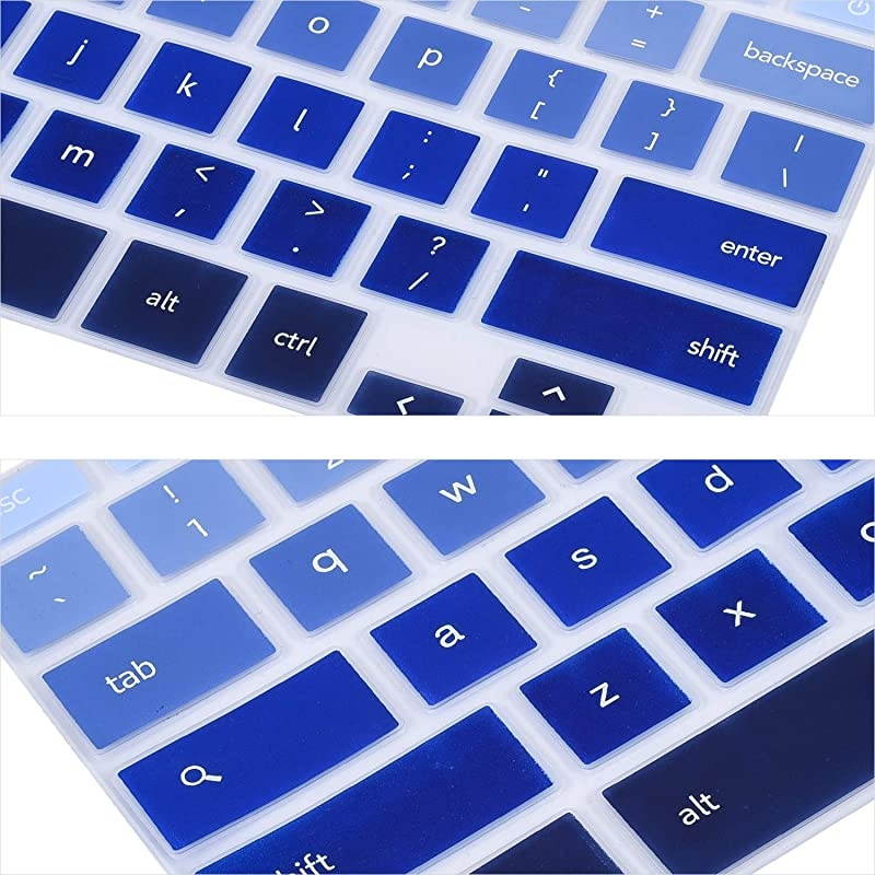 Keyboard Cover Skin Compatible with 11.6" Samsung Chromebook 3 XE500C13,Samsung Chromebook 4 XE350XBA 15.6",Samsung Chromebook 2 XE500C12,12.2" Samsung Chromebook Plus V2 2-in-1 (Ombre Blue6s)
