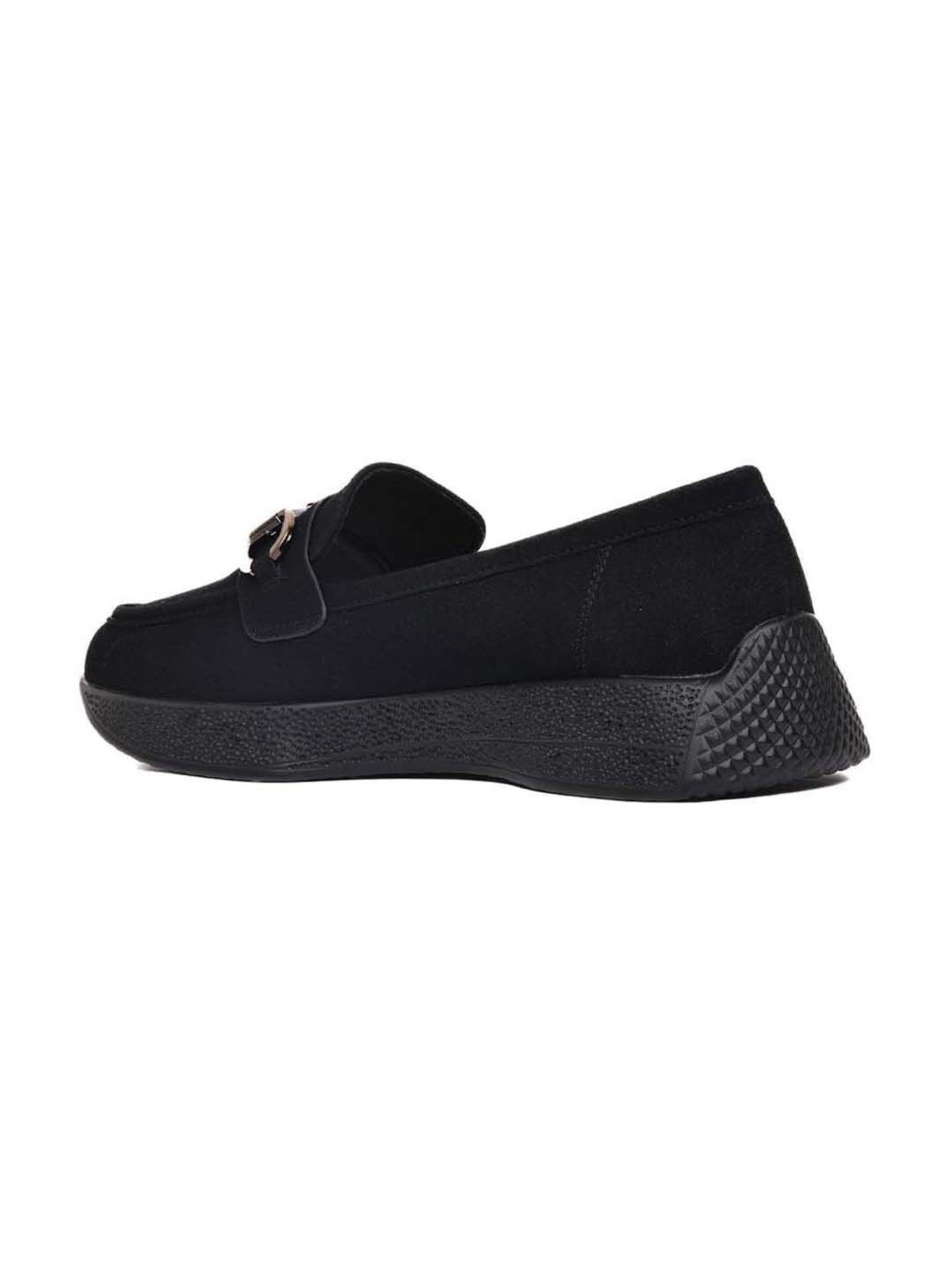Jove Women's Black Wedge Loafers