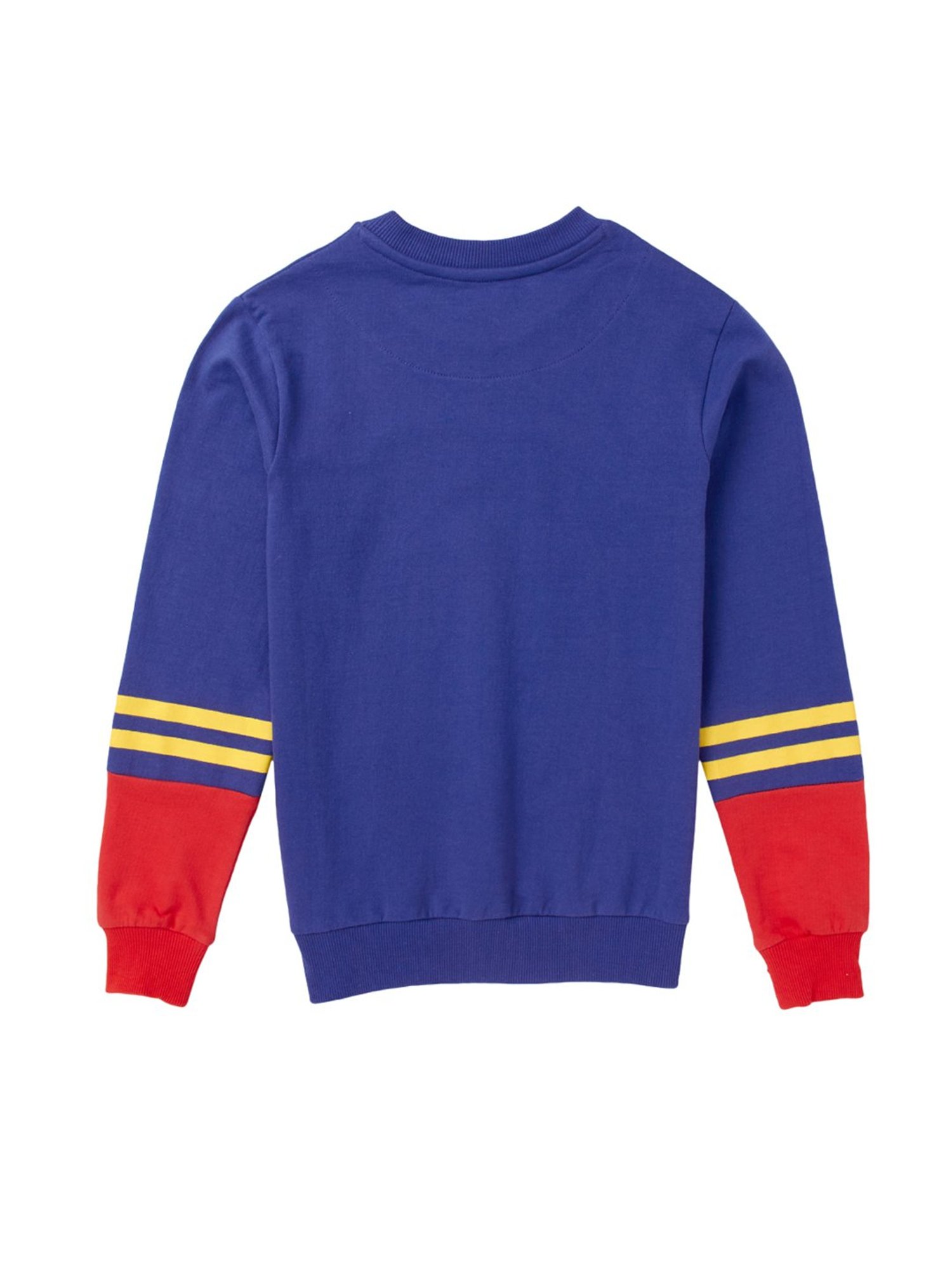 Cub McPaws Kids Dark Blue Printed Sweatshirt