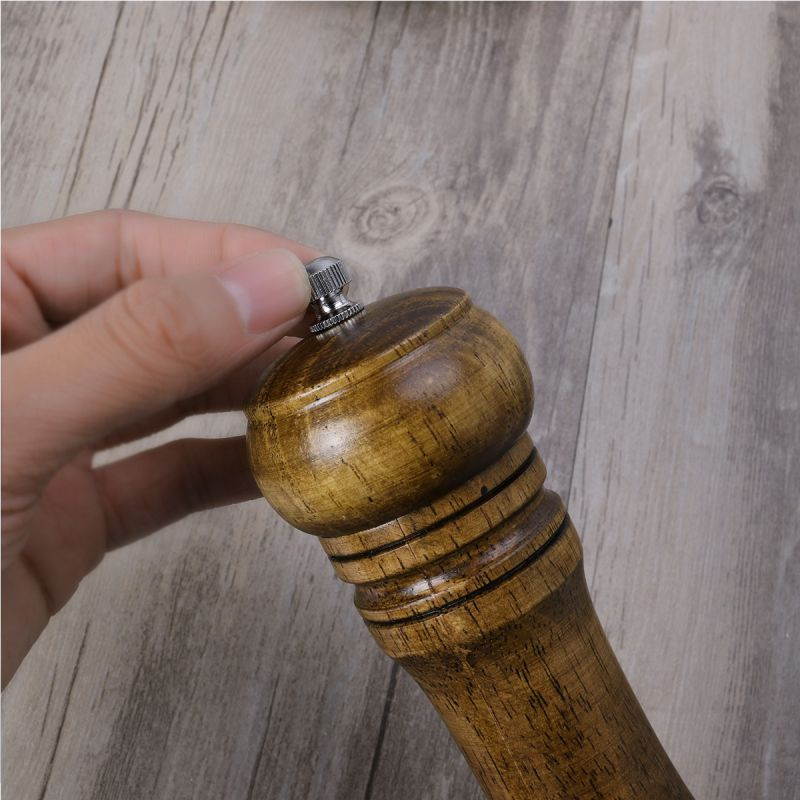 5 Inch Capstan Wood Pepper Grinder Wooden Mill Hand Movement