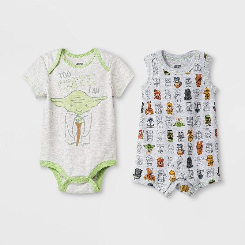 Baby 2pk Yoda Star Wars Bodysuit Newborn