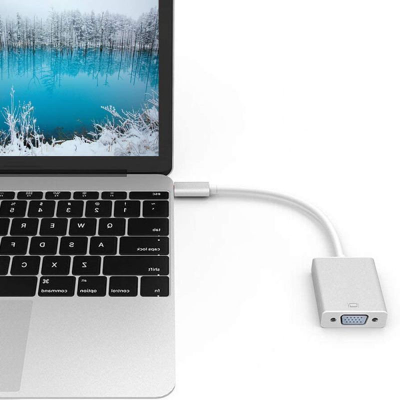 USB-C to VGA Adapter, Bincolo USB 3.1 Type C (Thunderbolt 3) to VGA Converter Compatible with MacBook Pro, New MacBook, MacBook Air 2018, Dell XPS 13/15, Surface Book 2 and More