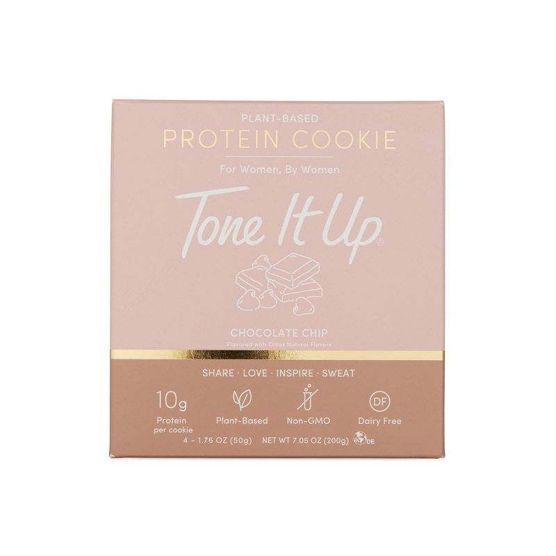 Tone It Up Plant-Based Protein Cookie - Chocolate Chip - 4ct