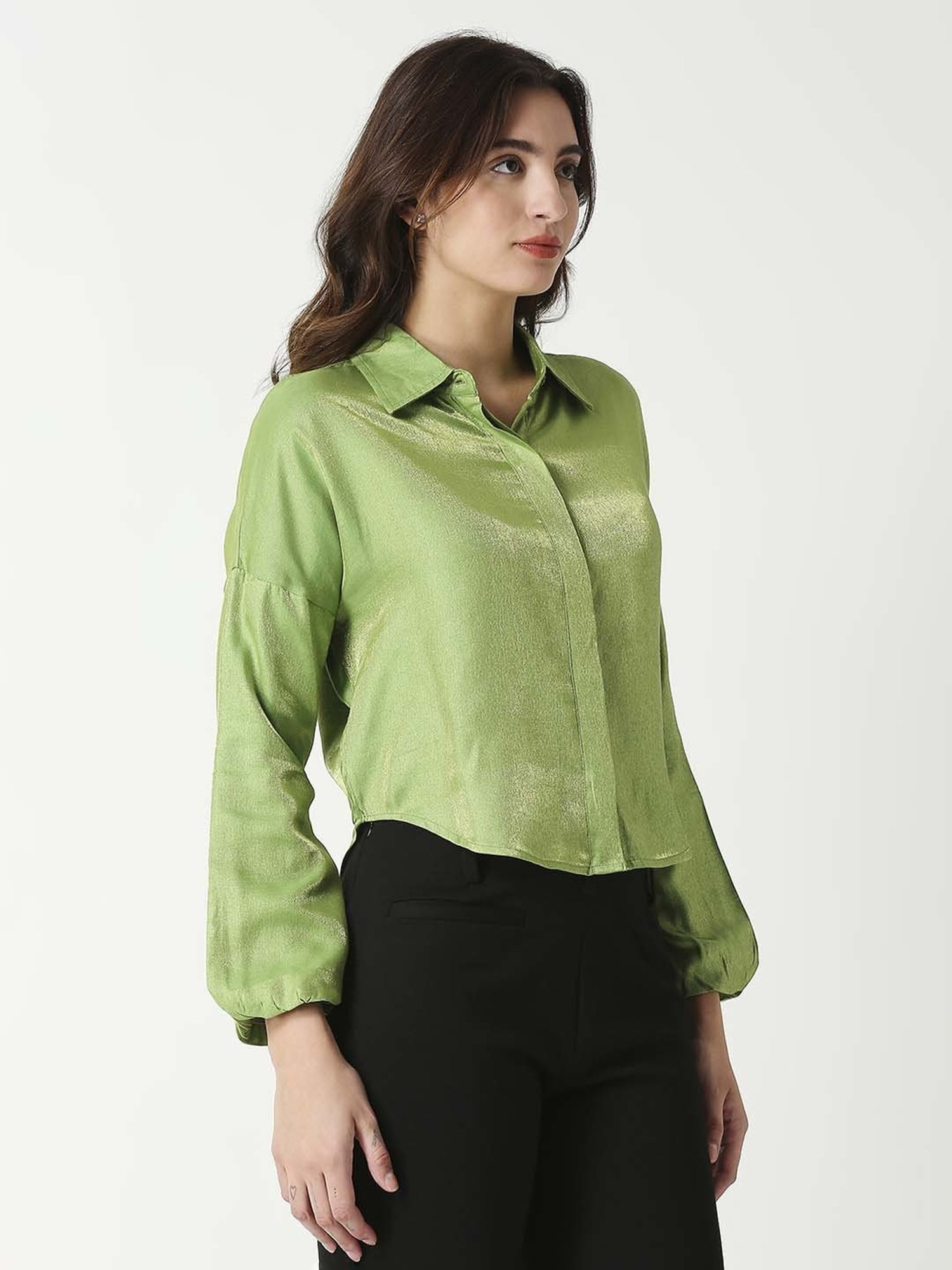 Remanika Green Cotton Shirt