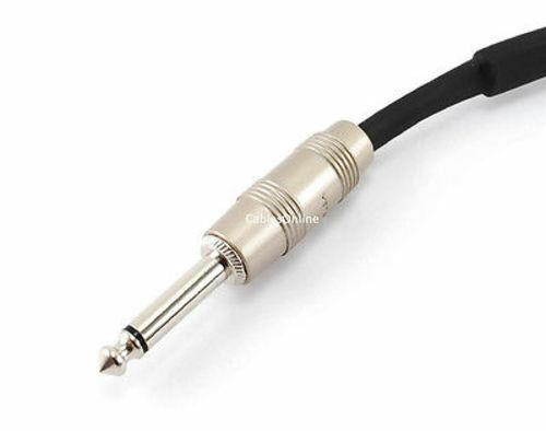 6ft Kirlin 1/4" TS Mono Male Plug to Dual 1/4" TS Mono Male Noise-Free Y-Cable
