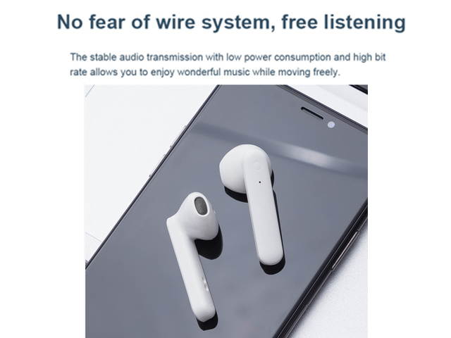 Hilinston Smart Bluetooth 5.0 Headset Smart Noise Reduction Wireless Digital Display LED Touch Semi-in-ear Headset 9H Battery Life HD call Wireless Sports Headset,Black,BE02