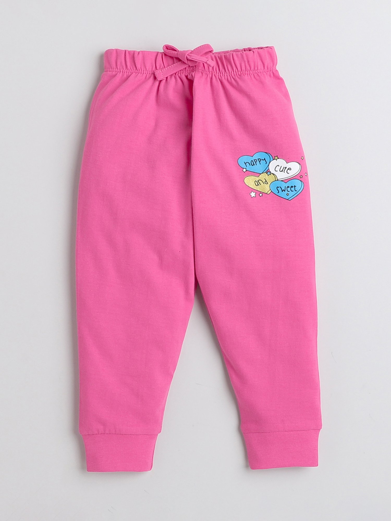 Bumzee Girls Navy & Pink Printed Pyjamas (Pack Of 2)