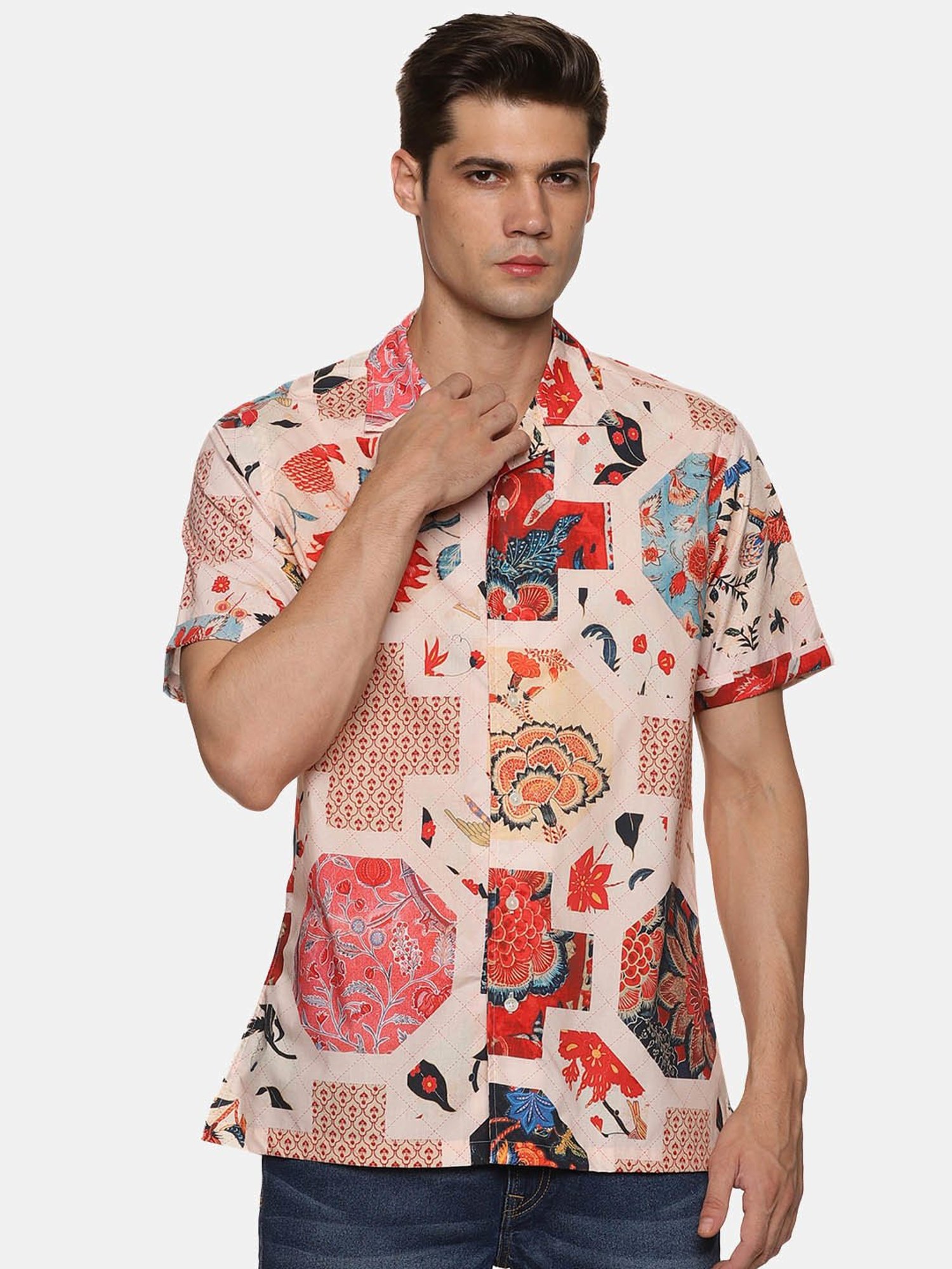 Don Vino Multicolor Regular Fit Printed Shirt
