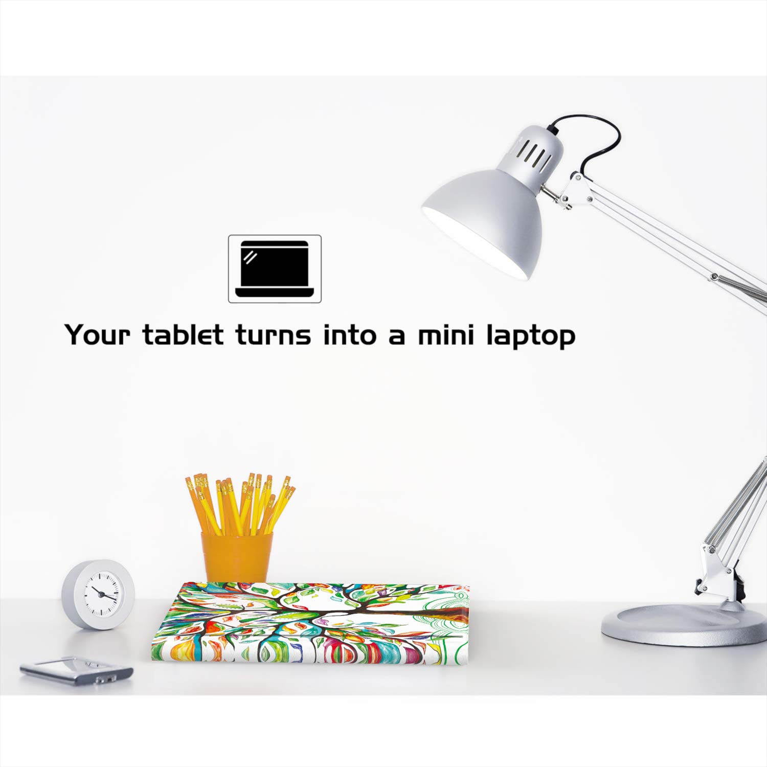 MoKo Keyboard Case Fit Apple New iPad Air (3rd Generation) 10.5" 2019/iPad Pro 10.5 2017 with Apple Pencil Holder - Wireless Keyboard Cover Case for iPad Air 2019/iPad Pro 10.5 2017 - Lucky Tree