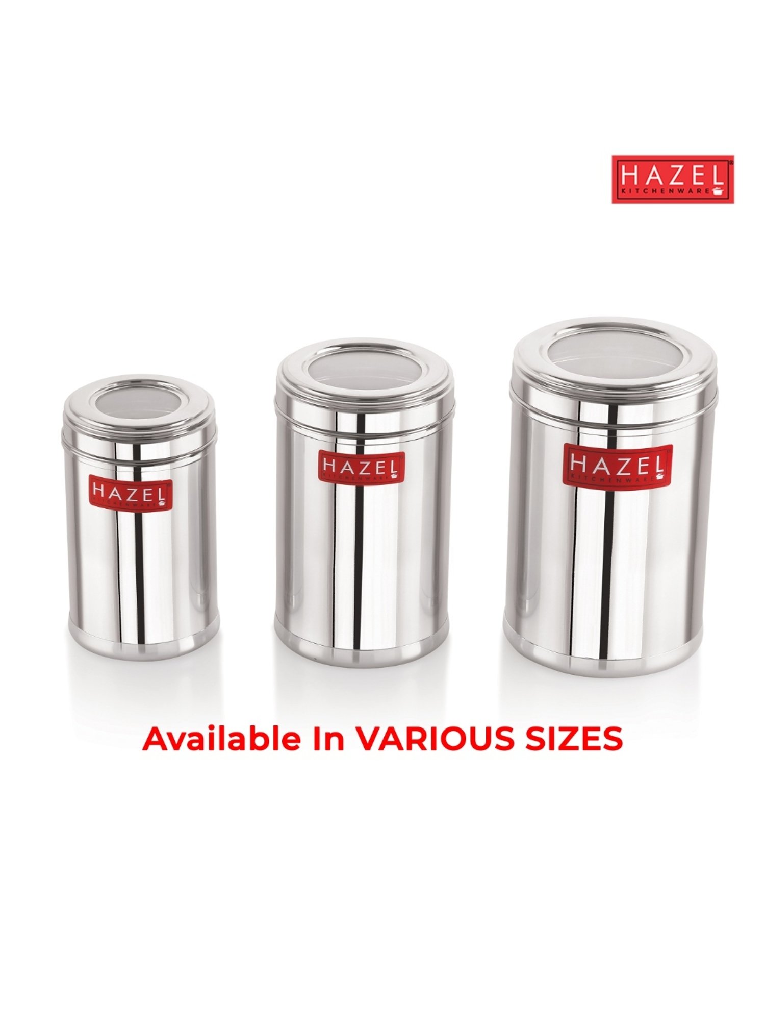 HAZEL Silver & Transparent Stainless Steel Multipurpose Container With Lid (700 ml)
