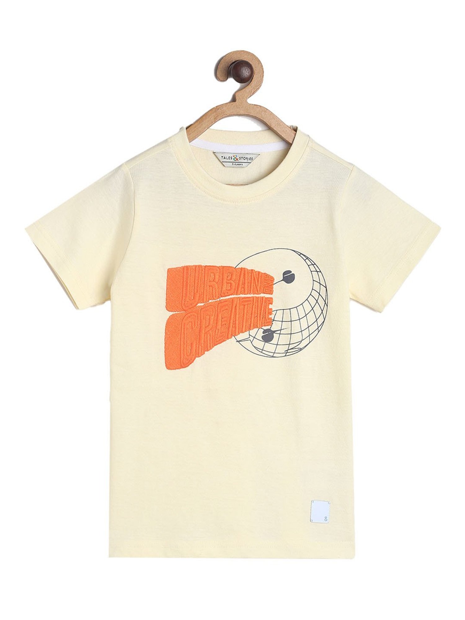 Tales & Stories Kids Off White Printed T-Shirt