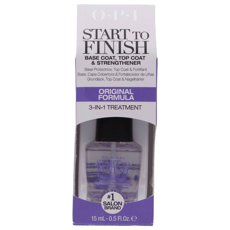OPI Start to Finish Base Coat, Top Coat and Strengthener – 0.5 fl oz
