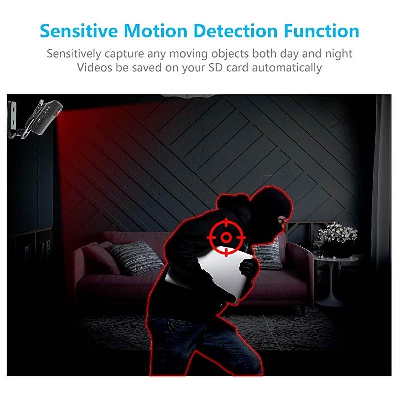 Waterproof Mini Spy Camera  1080P Full HD Portable Small Hidden CameraBody Camera with Motion Detection and Night Vision Wireless Security Camera OutdoorIndoor