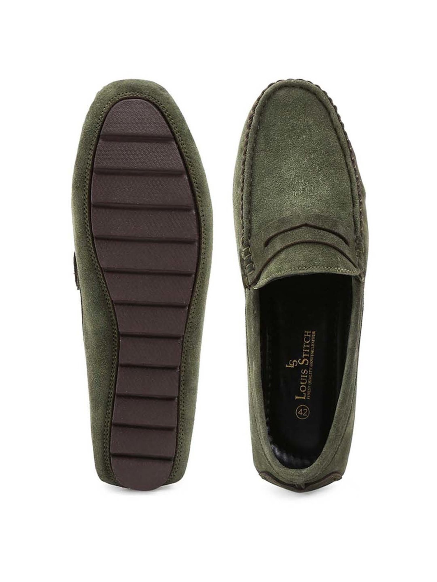 Louis Stitch Men's Seaweed Green Casual Loafers