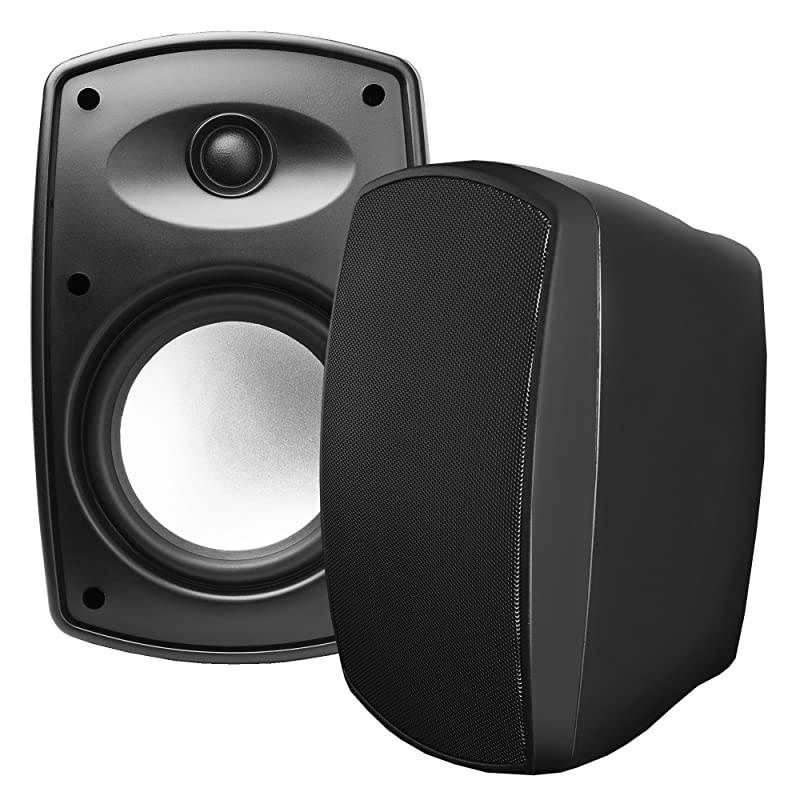 Audio Patio Pro Speaker 525quot Indoor Outdoor IP65 Composite Cabinet Black Pair AP525