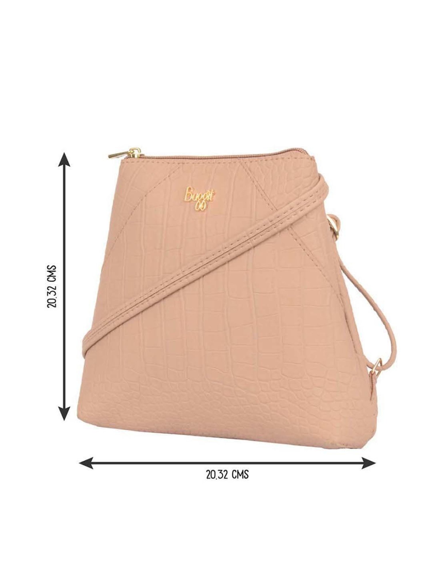 Baggit Mauve Textured Small Convertible Backpack