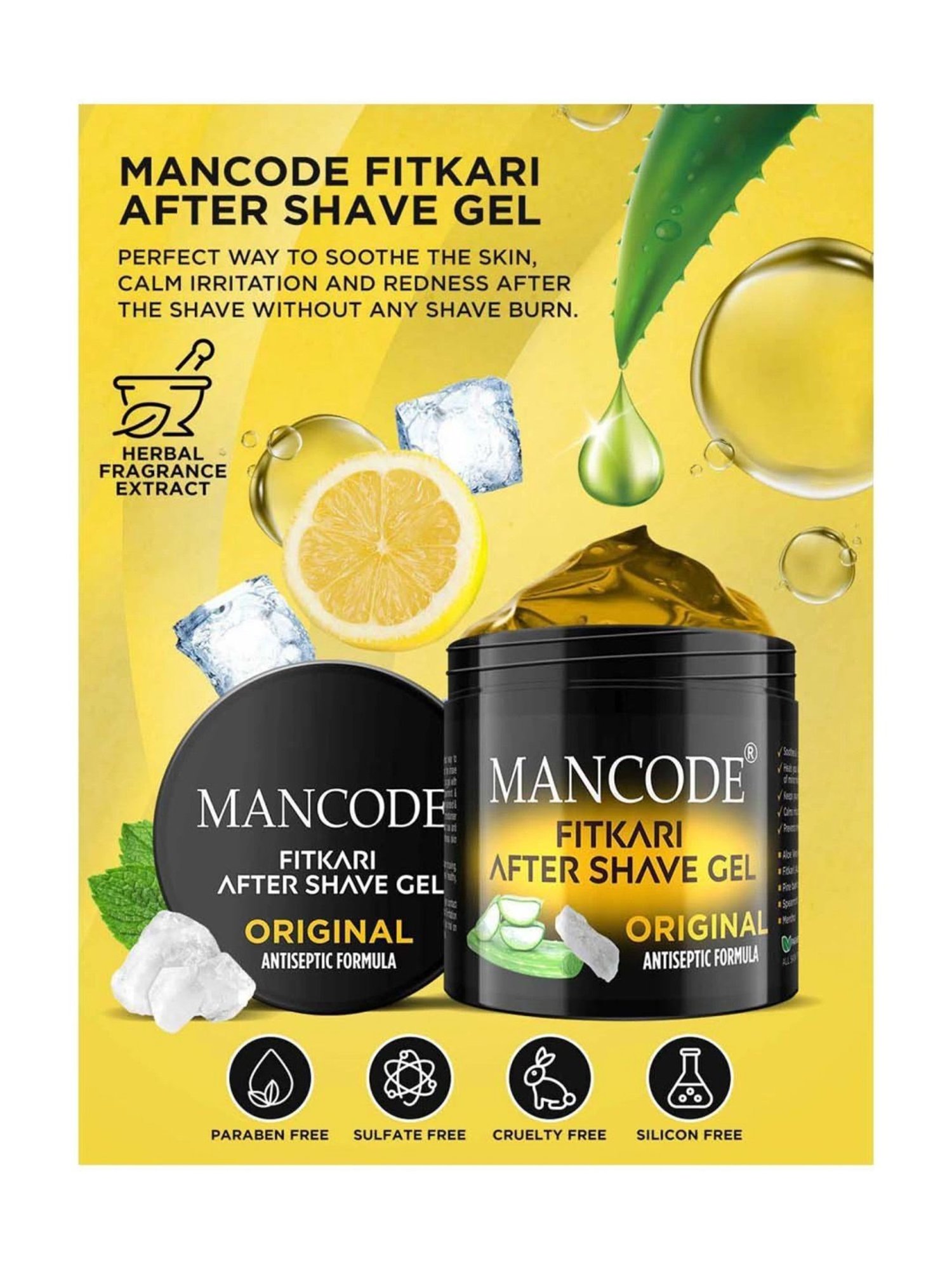 Mancode Fitkari After Shave Gel (Original) - 100 gm