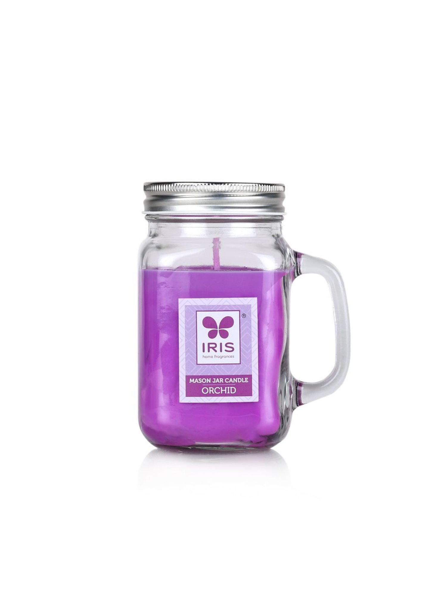 IRIS Purple Orchid Mason Jar Scented Candles