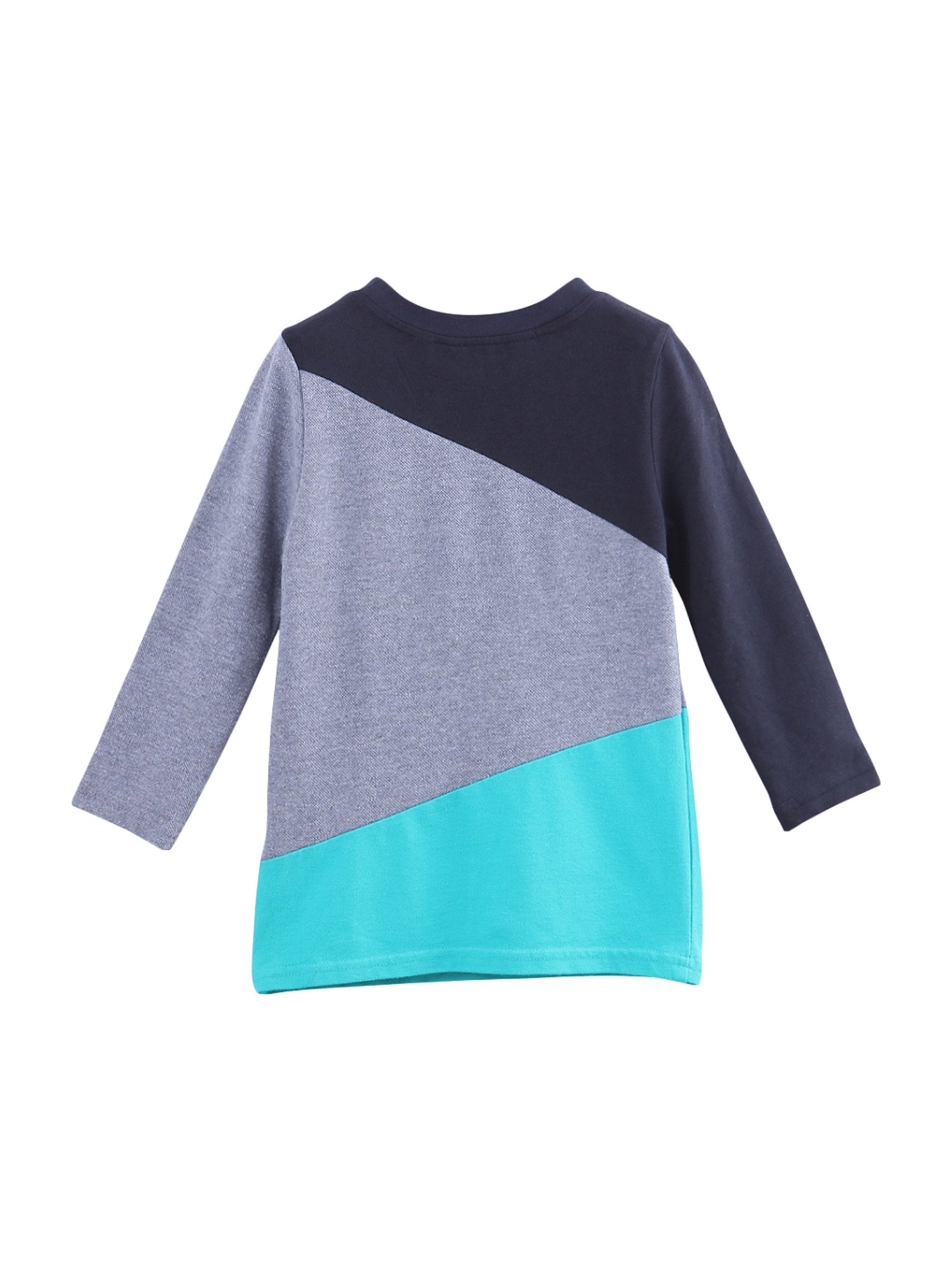 Beebay Kids Multicolor Cotton Color Block Pattern T-Shirt