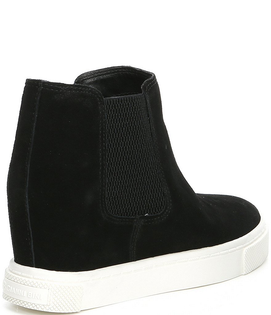 Donald Pliner Pelham Neoprene Mixed Leather Slip-On Wedge Sneakers