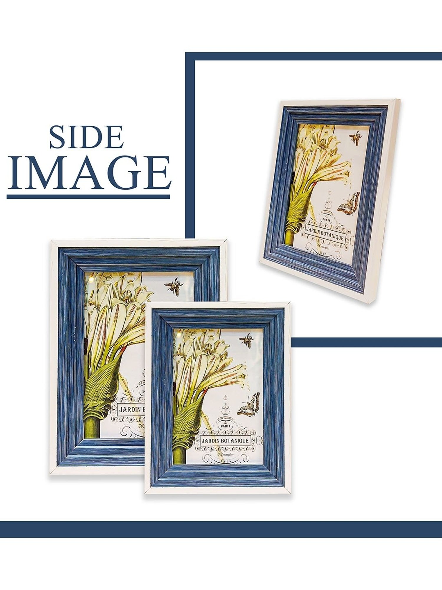 House This Kangto Brown & White Wood Photo Frame Gift Set