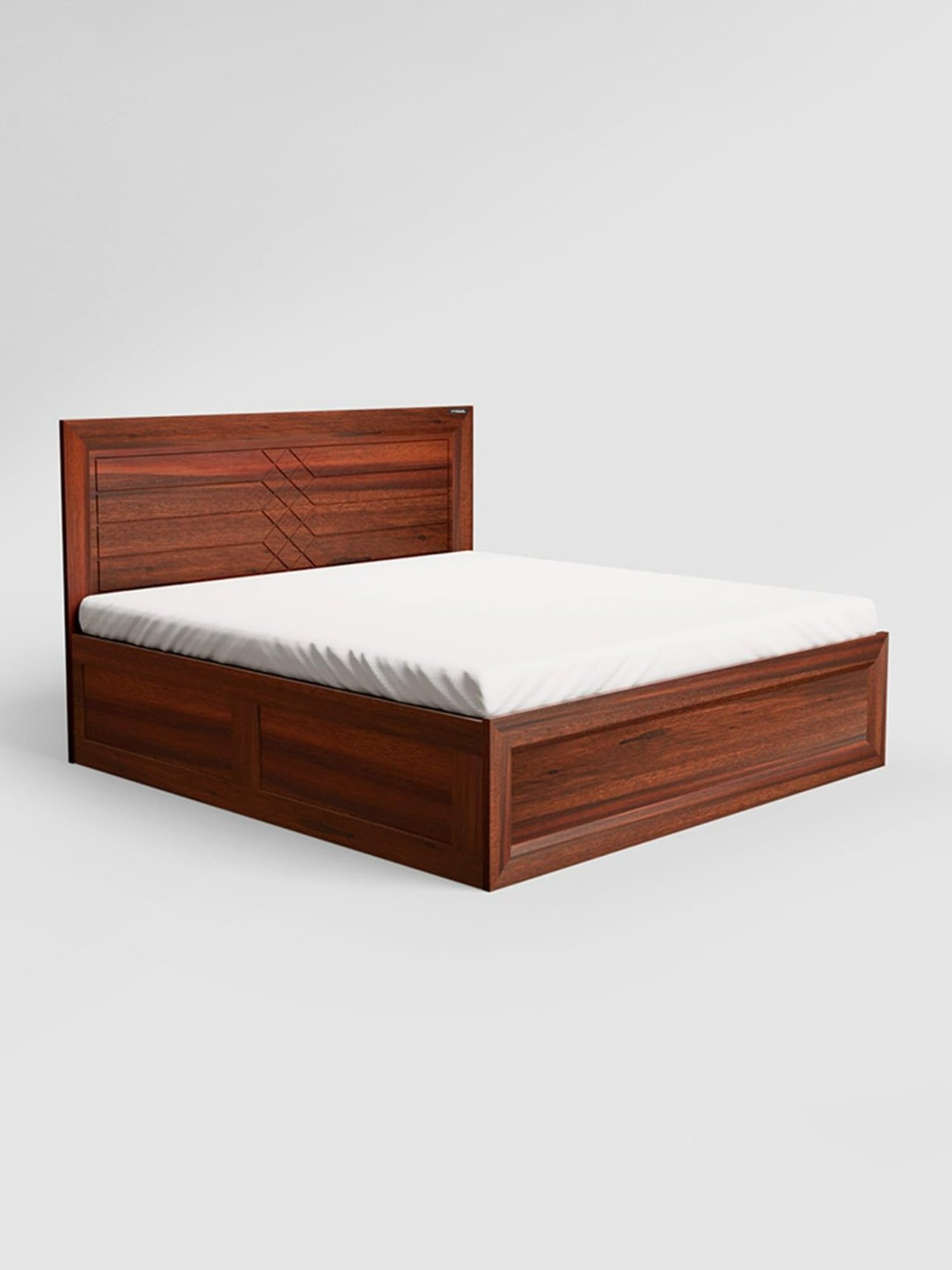 Nilkamal Riva Black Engineered Wood King Size Bed with Storage