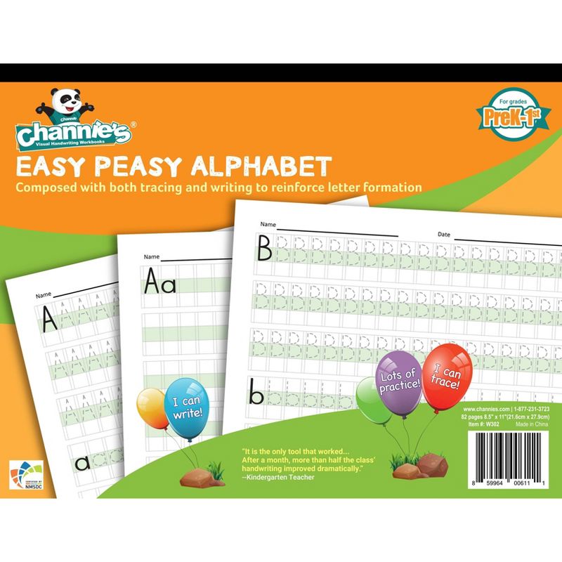 Channie's 5pk All-in-One Handwriting & Math Workbooks - PreK-1st Grade