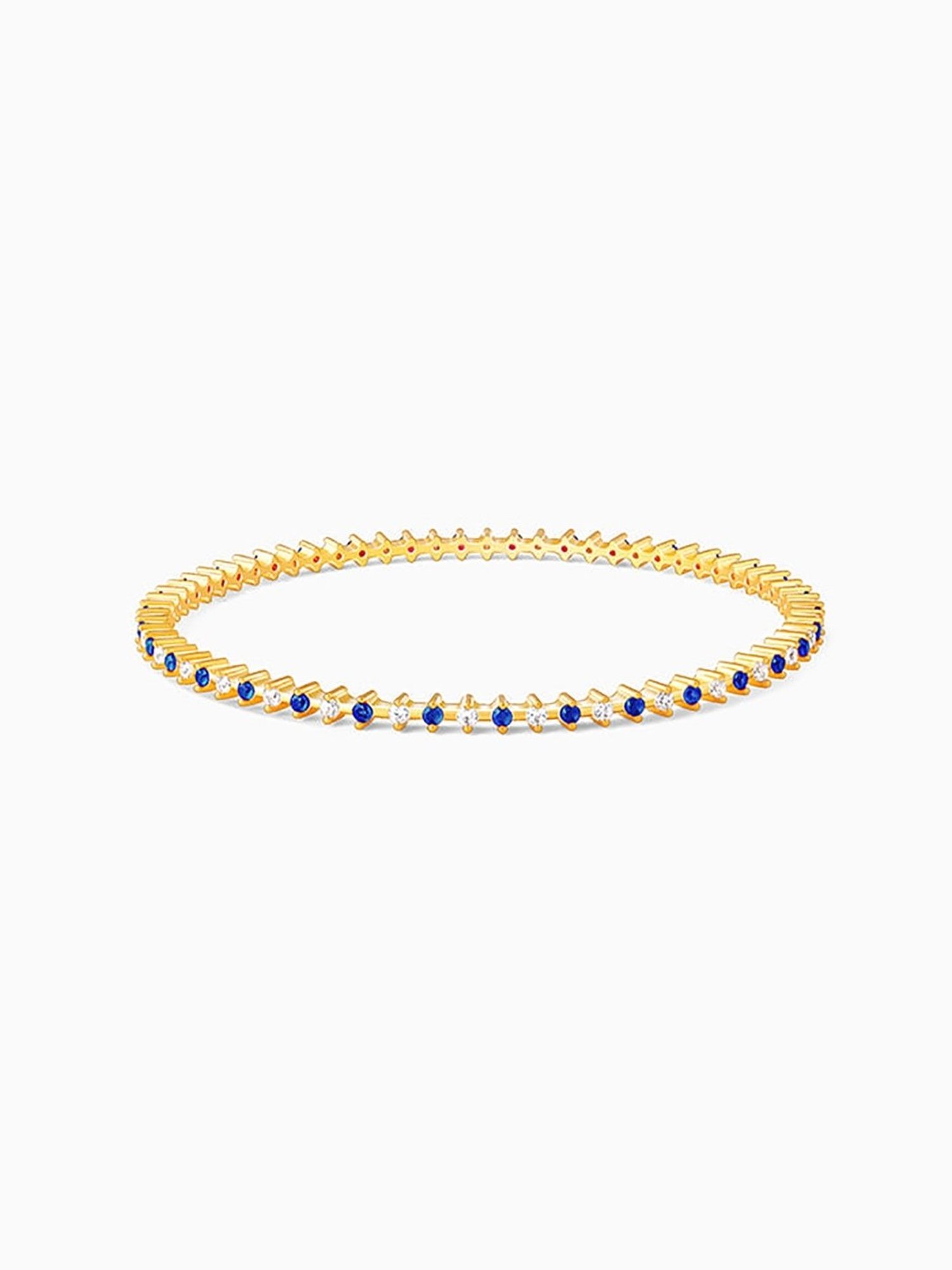 GIVA 92.5 Sterling Silver Golden Starry Night Celebration Bangle