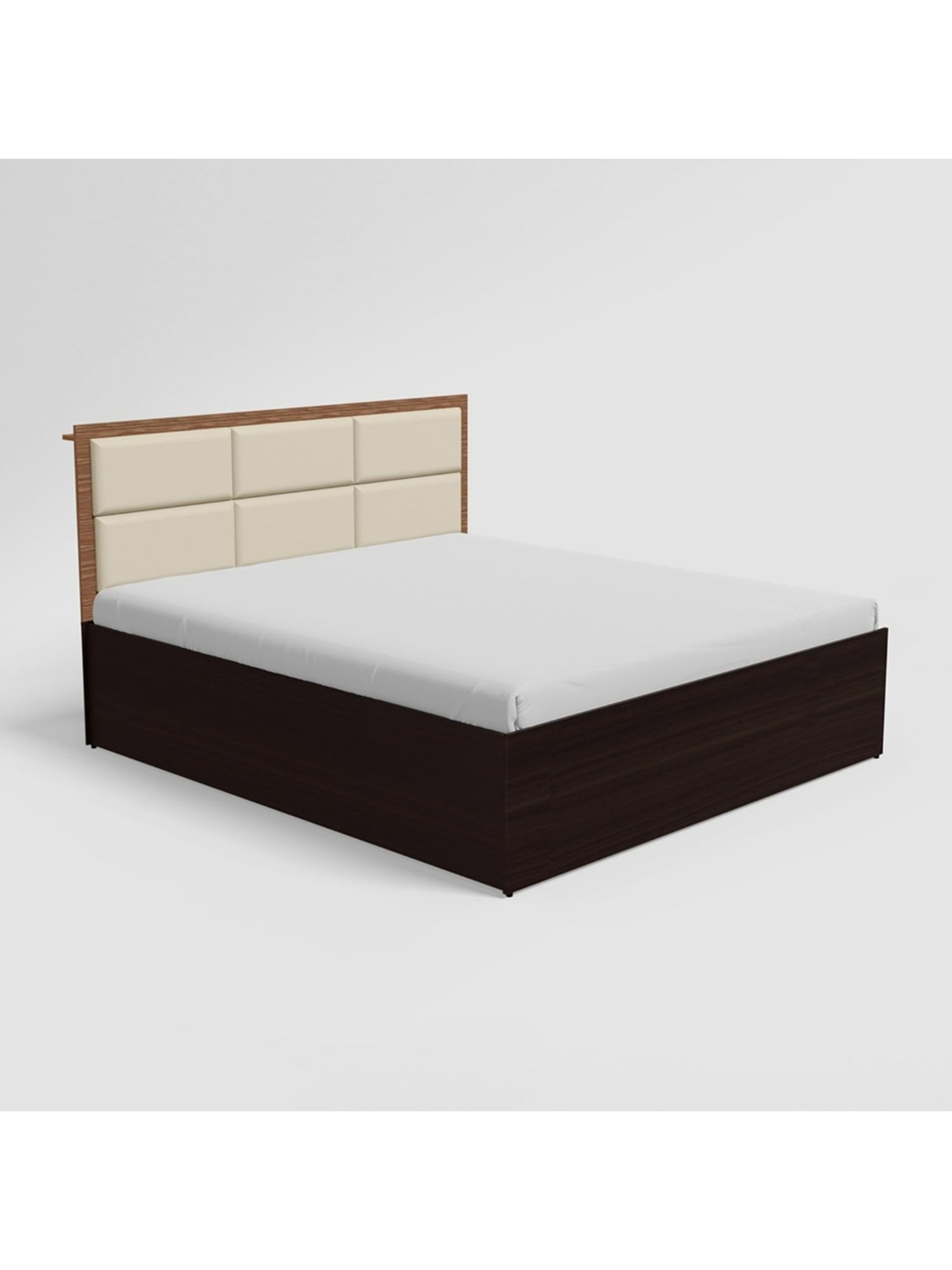 Godrej Interio Lind Beige Engineered Wood Queen Bed with Motorized Storage