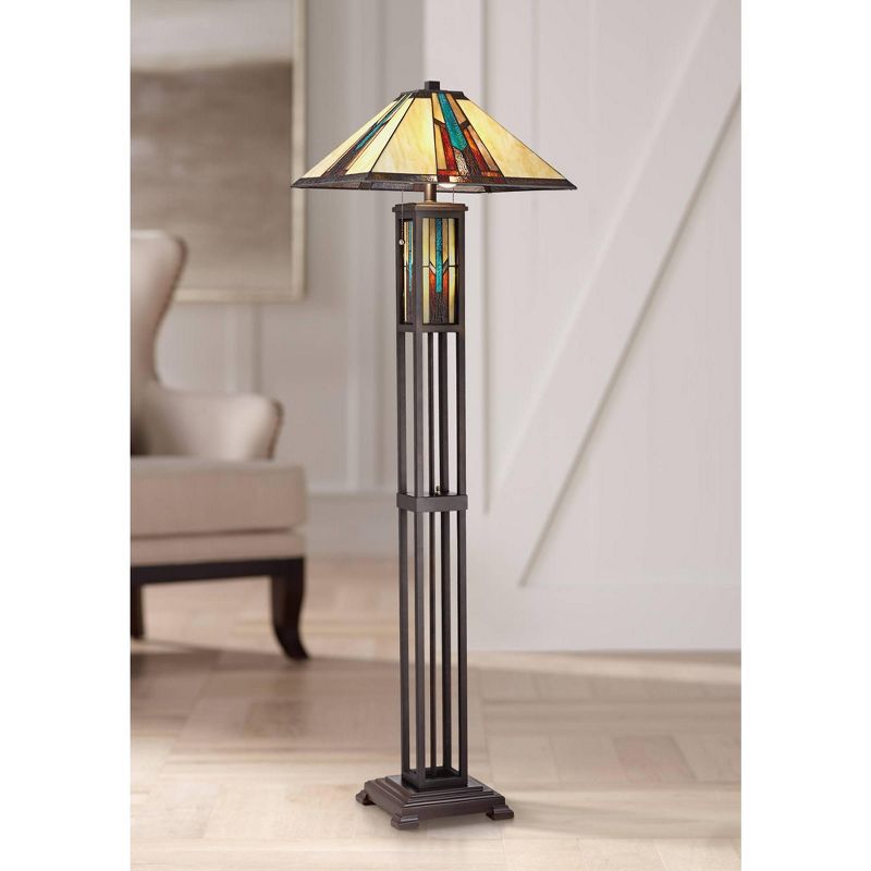 Franklin Iron Works Gentry Oil-Rubbed Bronze Downbridge Arc Floor Lamp