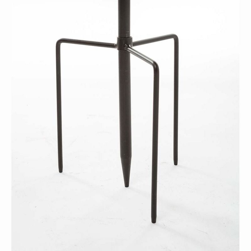 Wind & Weather Metal Wind Spinner with Patina-Like Blue, Golden and Bronze-Colored Leaves with Intricate Filigree Cutouts