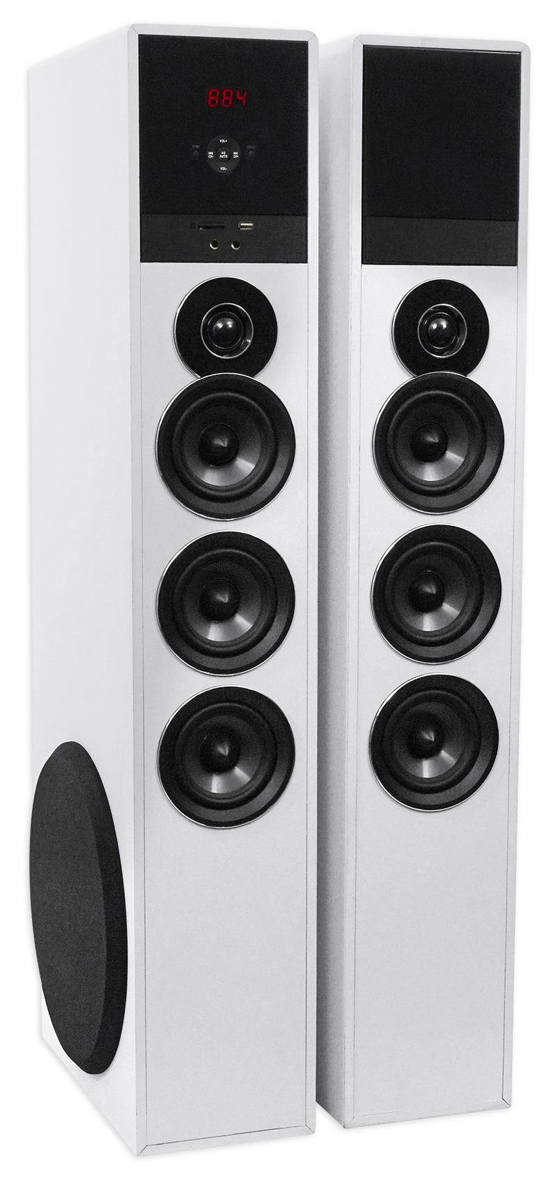 Tower Speaker Home Theater System w/Sub For Samsung Q6F Television TV-White