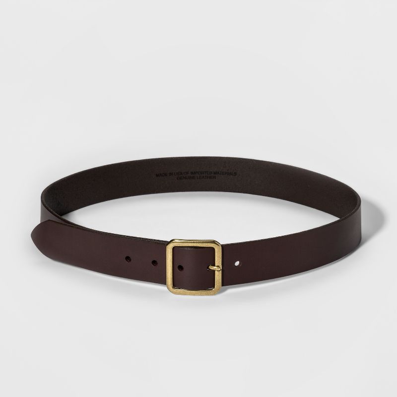 Women's Leopard Print Faux Hair Belt - Universal Thread™ Brown 2X