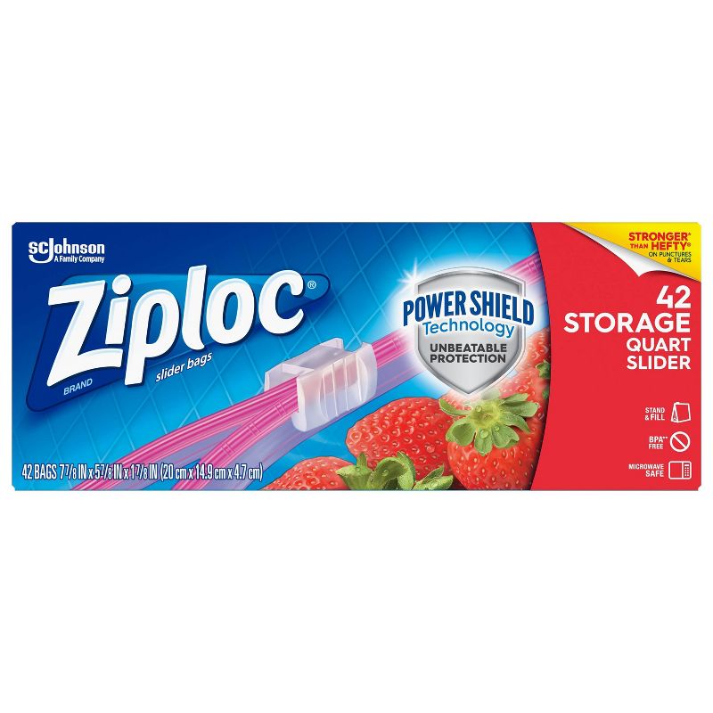 Ziploc Slider Quart Storage Bags - 42ct