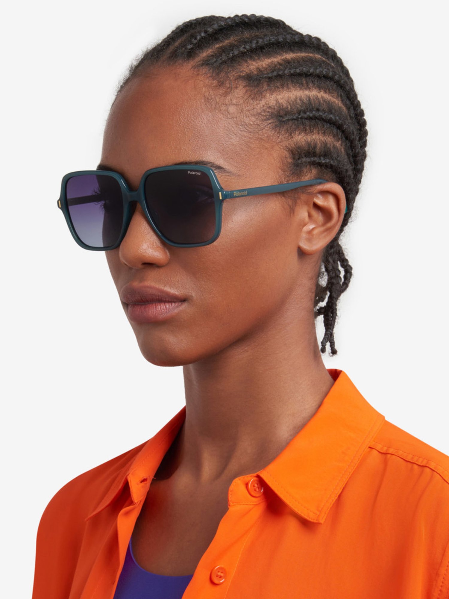 Polaroid Grey Round UV Protection Sunglasses for Women