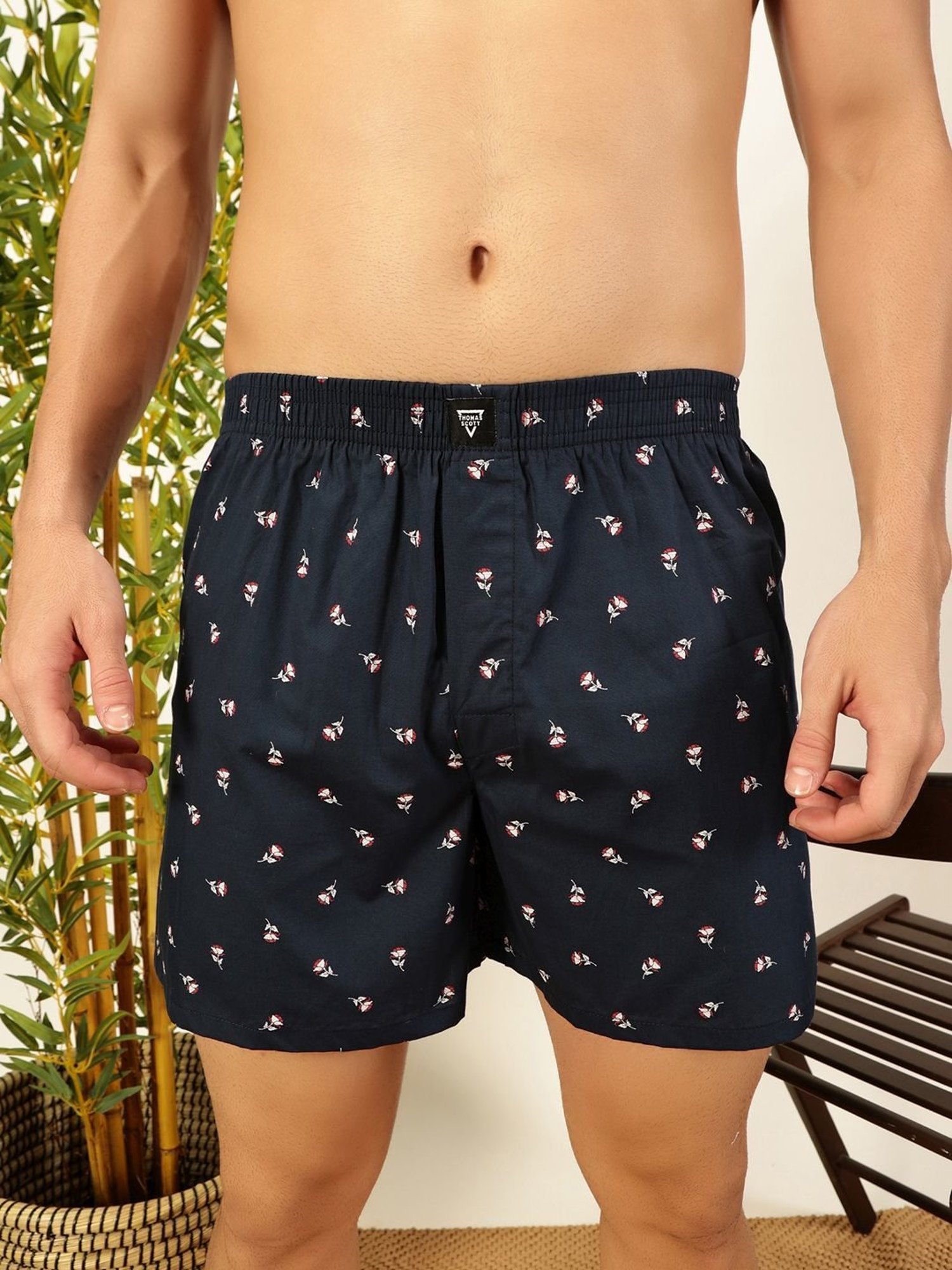 Thomas Scott Multicolored Regular Fit Printed Boxers - Pack Of 2