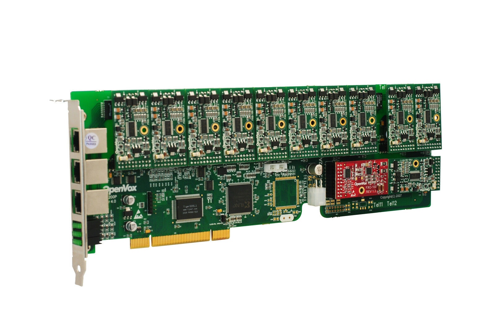 OpenVox A1200P1101 12 Port Analog PCI Base Card + 11 FXS + 1 FXO