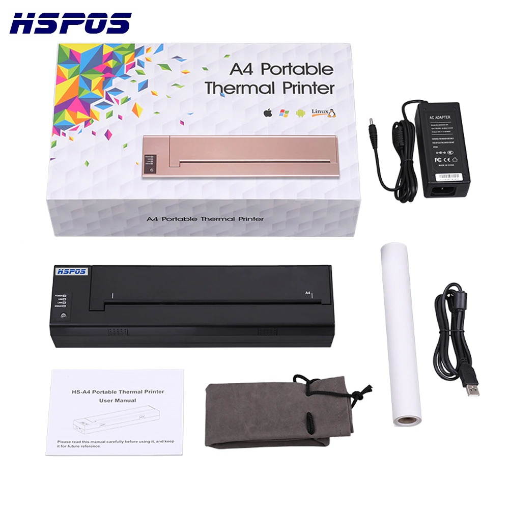 A4 Thermal Mobile With Battery Support Documents Printing Free Android App Interface Usb