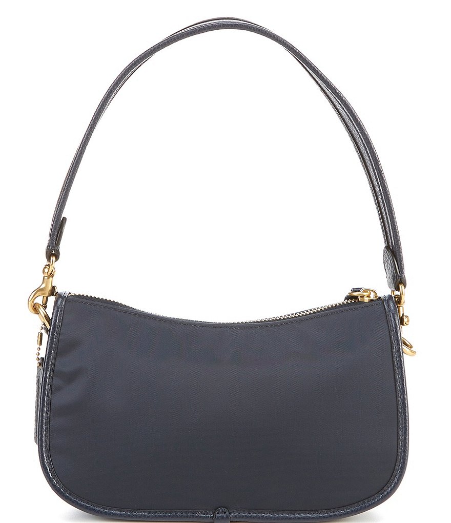 COACH Originals Swinger Nylon and Pebble Leather Shoulder Bag