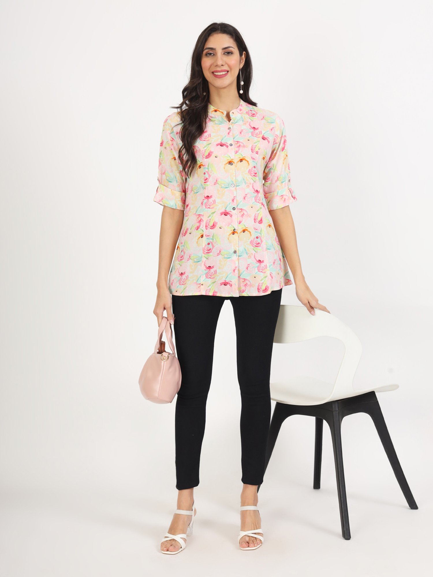 Divena Multicolor Floral Print Tunic