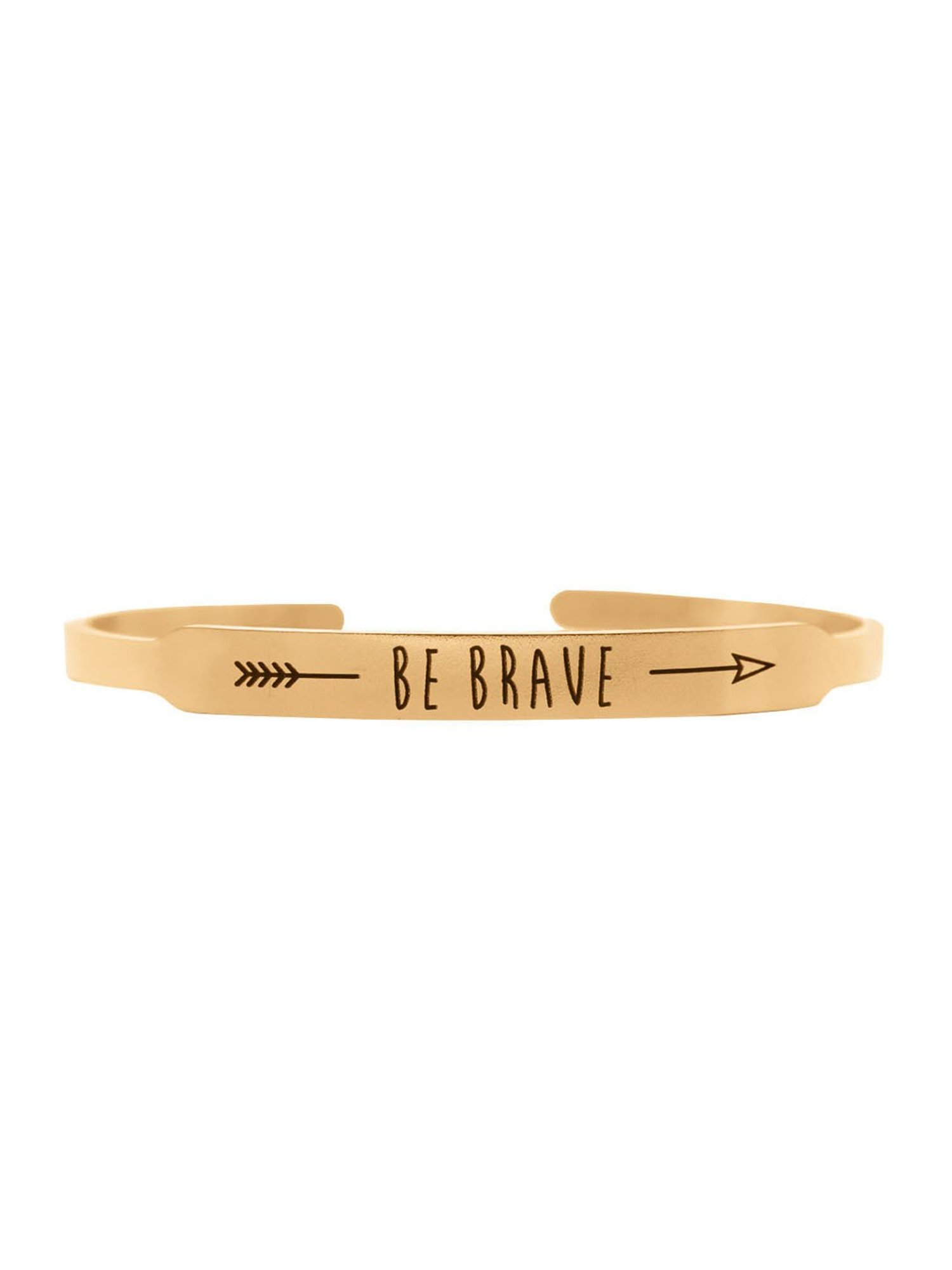 Joker & Witch Be Brave Rose Gold Mantra Band Flexible fit Bracelet