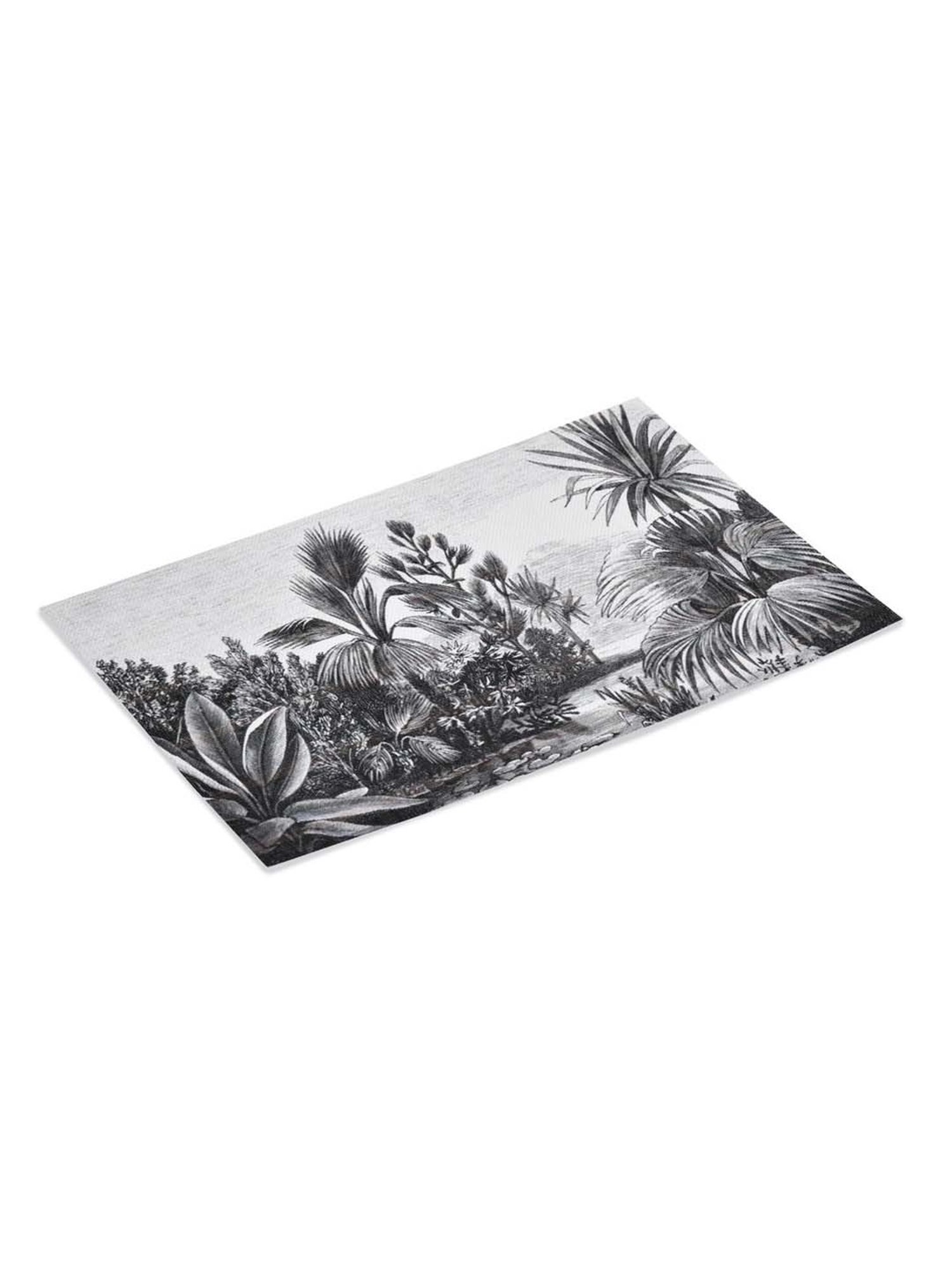 @home Grey & Black Pvc Nature Table Placemats - Set of 4