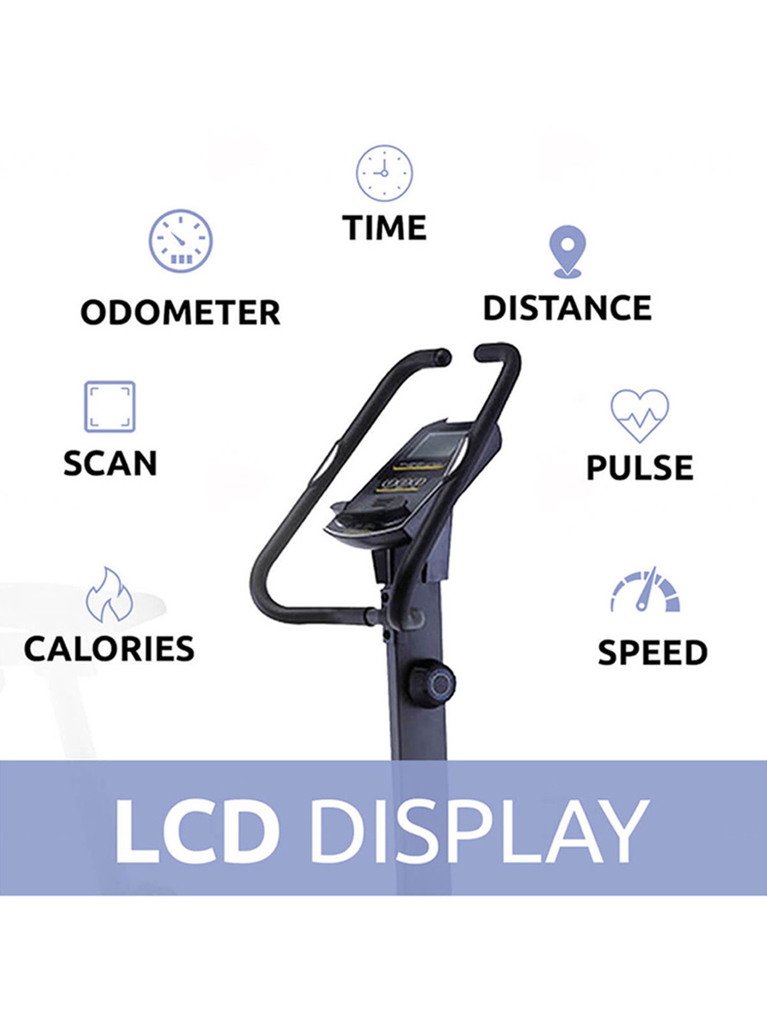 PowerMax Fitness BU-800 Upright Bike (Black)