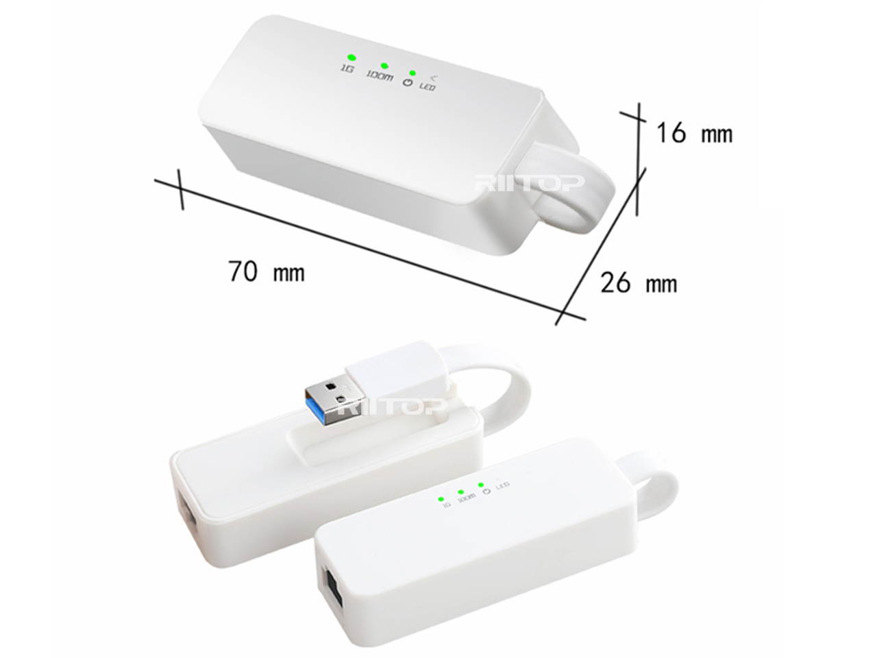 RIITOP USB 3.0 LAN Card Gigabit Ethernet Adapter 10/100/1000Mbps 1G USB Network Card NIC with AX88179