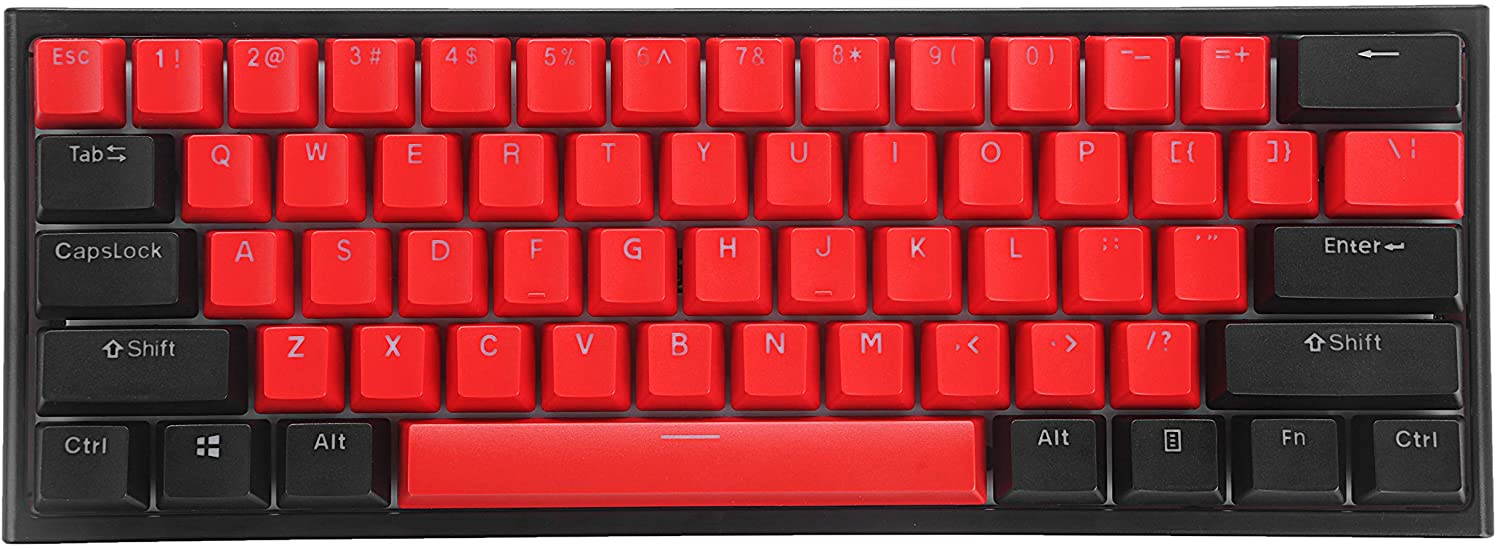 CUUWE 61 PBT Keycaps for 60 Percent Keyboard, Backlit Keycap Set for Mechanical Gaming Keyboard OEM Profile Keycaps with Key Puller for Cherry MX Switches GH60/RK61/GK61/Annie pro 2