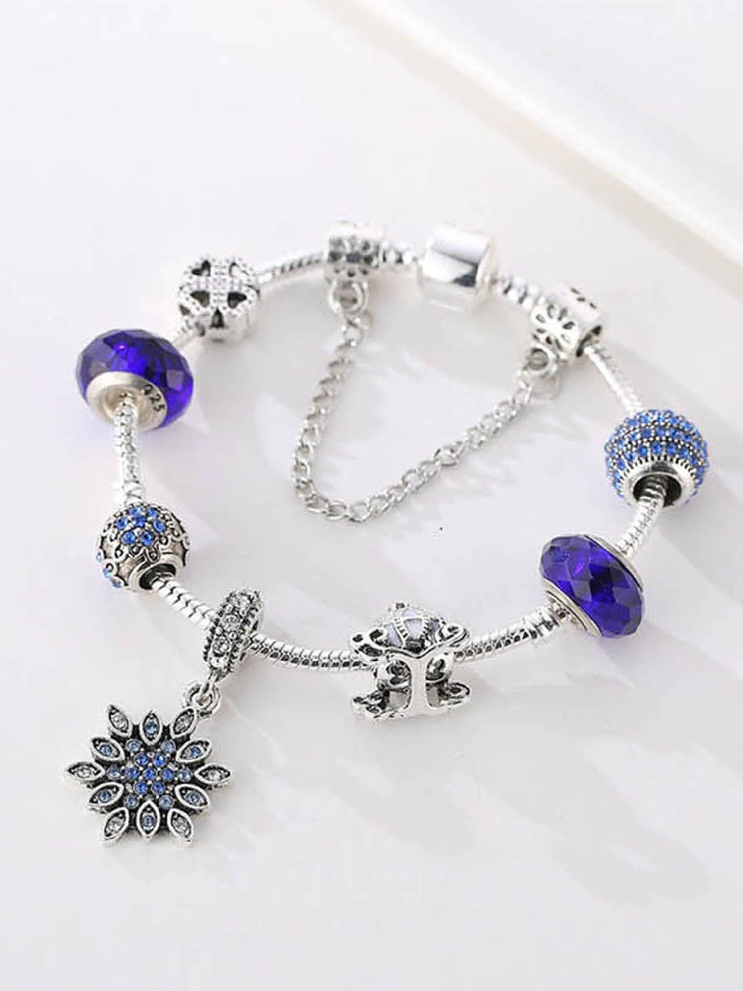 The Real Effect London 800 Silver CZ Bracelet for Women