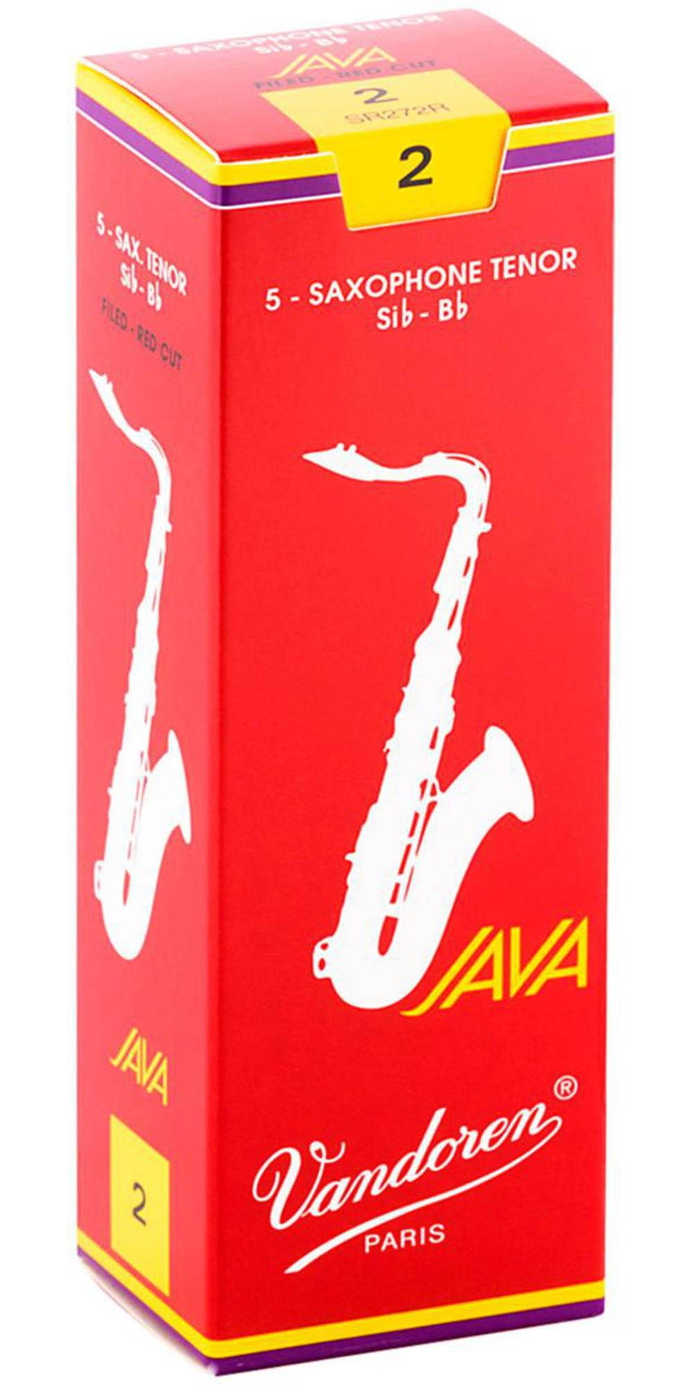 Vandoren 5 Tenor Saxophone Java Red Cut #2 Reeds