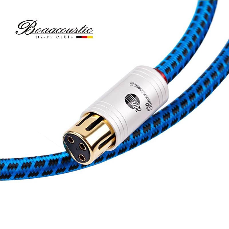 JIB  Blueberry Series 6N OCC Balanced XLR Male to XLR Female 3 PIN Microphone Cable 49ft15M2PackSet