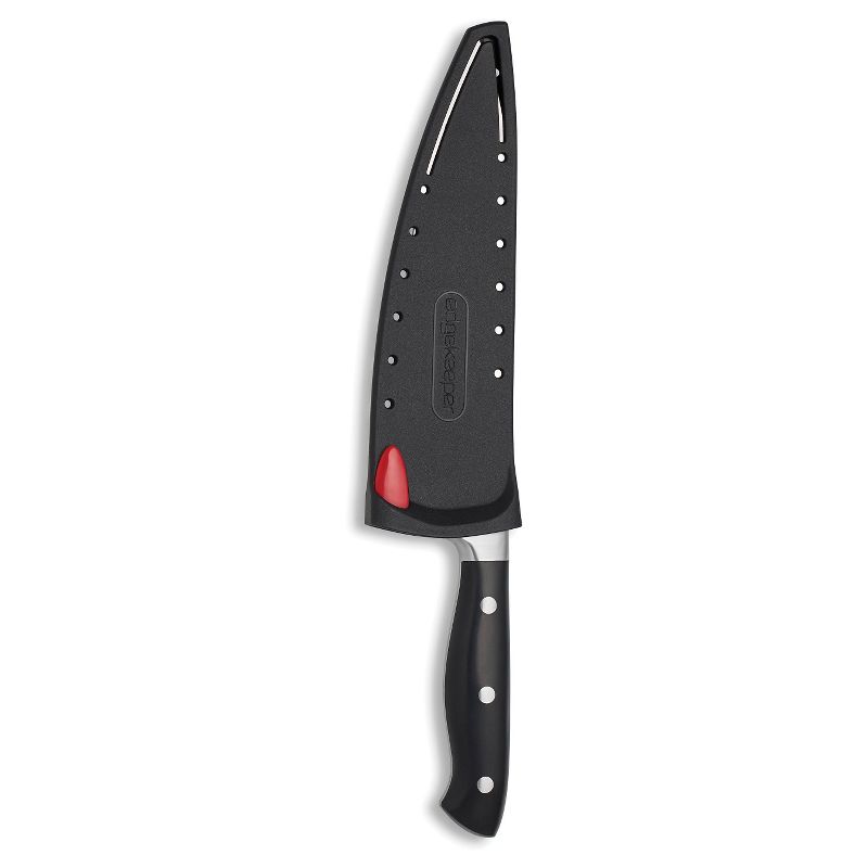Farberware Edgekeeper 8 Inch Forged Triple Riveted Chef Knife with Self Sharpening Blade Cover