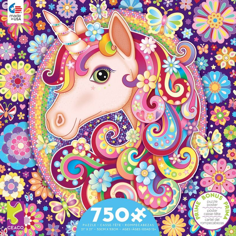 Ceaco Groovy Animals: Unicorn Puzzle 750pc
